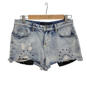 Coquette Punk Distressed La Chapelle Jean Shorts